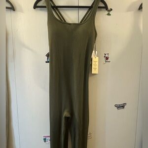 Forever 21 Green Sleeveless Jumpsuit